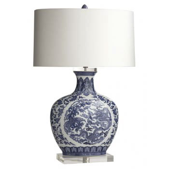 Dragon Toile Table Lamp