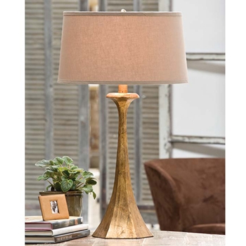 Gold Hexagon Taper Table Lamp