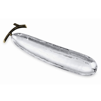 Long Oval Pod Stainless Steel Bowl