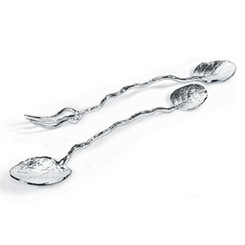 Botanical Leaf Nickel Server Set