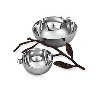 Pomegranate Nickel Double Bowl