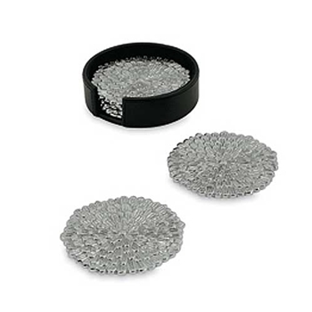 Chrysanthemum Nickel Coaster Set