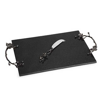 Orchid Nickel Cheese Tray with Knife