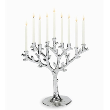 Tree of Life Nickel Menor Candle Holder