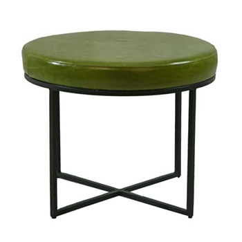 Arcadia Lime Leather Ottoman