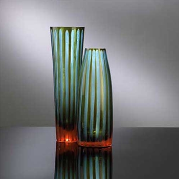 Orange Bullet Teal Vase