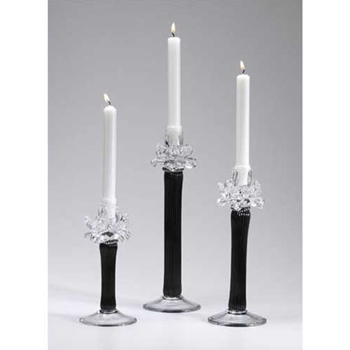 Fiorella Black Candle Holder