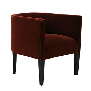Sorrento Rust Velvet Tub Chair