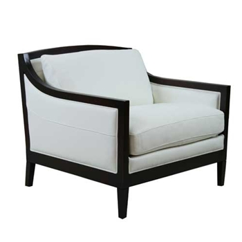 Cassandra White Leather Arm Chair