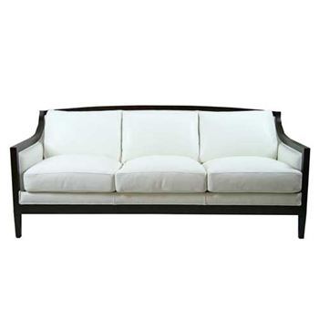 Cassandra White Leather Sofa
