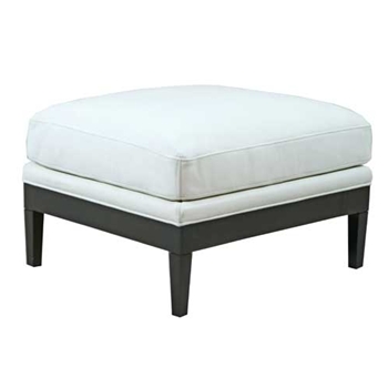 Cassandra White Leather Ottoman