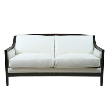 Cassandra White Leather Loveseat
