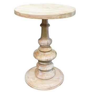 Elm Pedestal Side Table
