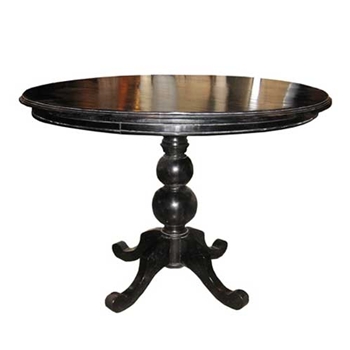 Vigo Black Solid Mahogany Pedestal Table
