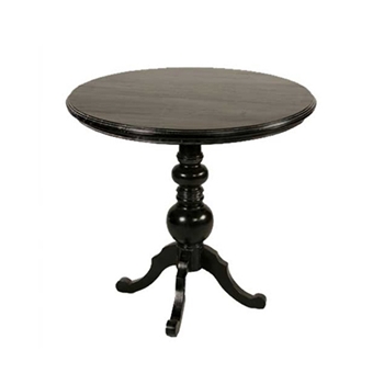 Vigo Black Solid Mahogany Pedestal Table (SM)