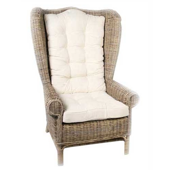 Max Rattan Wing Back Chair