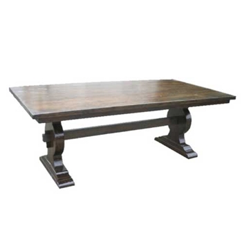 Antique Finish Trestle Table