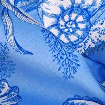 Blue Toile By The Sea