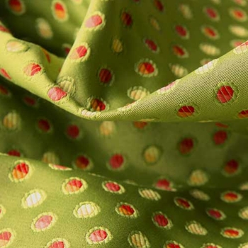 Lime Jacquard Polka Dot Mini