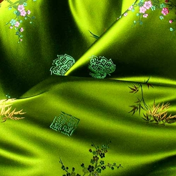 Kiwi Silk Brocade Leaf