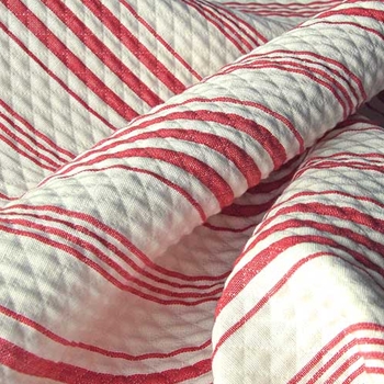 Coral Matelasse Reef Stripe
