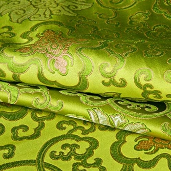 Kiwi Silk Brocade Sea Scroll