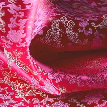 Pink Silk Brocade Dragon