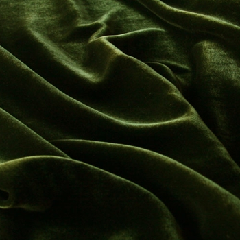 Olive Velvet Silk Iridescent