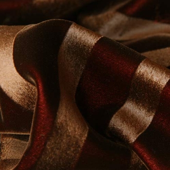 Rust Velvet Figaro Embossed Stripe