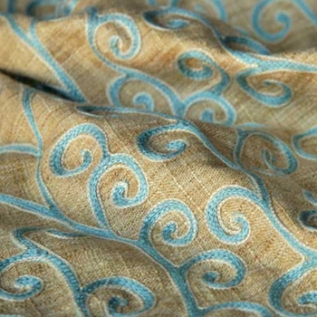 Aqua Embroidered Gustave