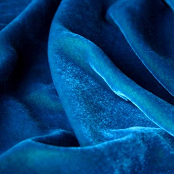 Teal Velvet Silk Iridescent