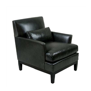 Cumberland Graphite Leather Arm Chair