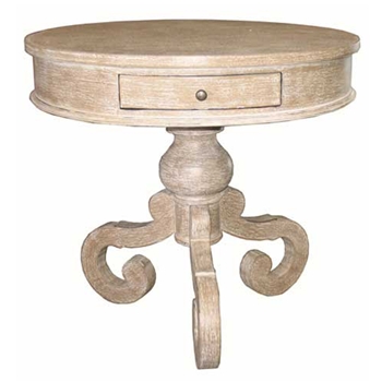 Chateau White Wash Side Table
