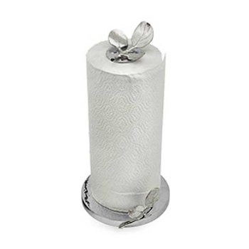 Botanical Nickel Paper Towel Stand