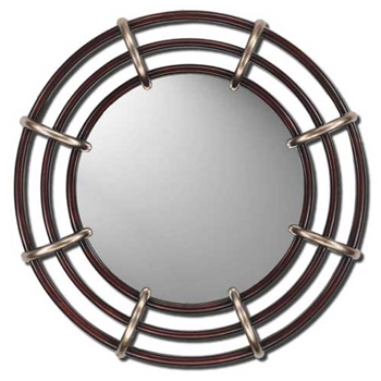Modern Silver Wood Mirror