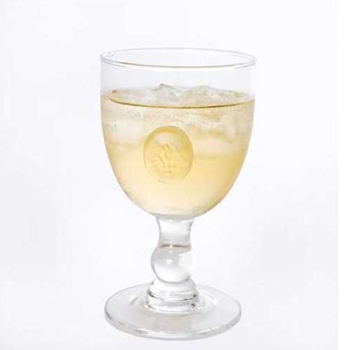 Fleur de Lis Clear Goblet