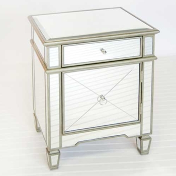Claudette Mirrored Side Table