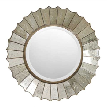 Amberlyn Round Silver Mirror