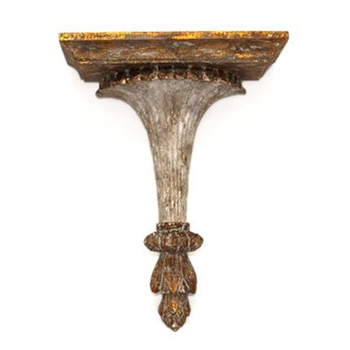 Fluted Gold/Antique White Corbel