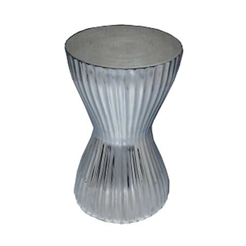 Fluted Aluminum Side Table
