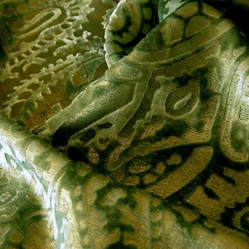 Verde Lurex Cut Velvet