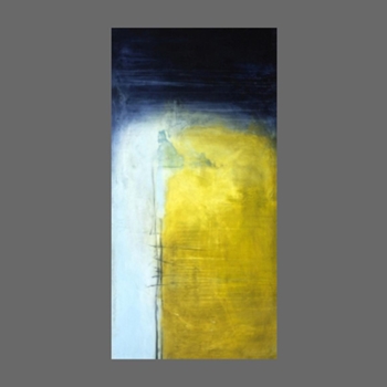 Citron/Indigo Abstract