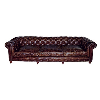 CCAR Conrad Biker Brown Leather Sofa