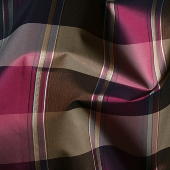 Berry Amore Plaid Silk Aubergine