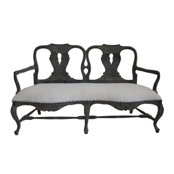 Rococo Grey Settee