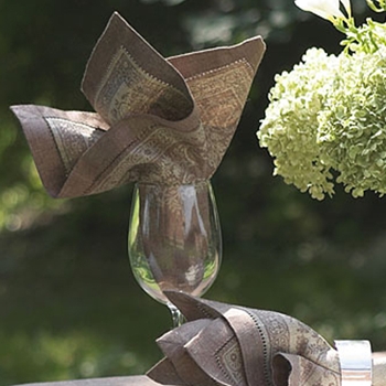 Paisley Table Linens - Chocolate