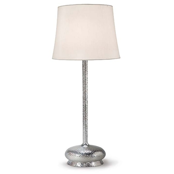 Hammered Nickel Table Lamp