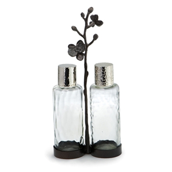 Black Orchid Nickel Cruet