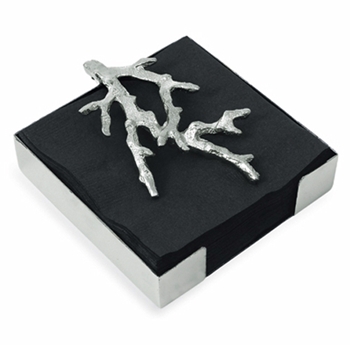 Coral Nickel Napkin Holder