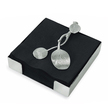 Botanical Nickel Napkin Holder
